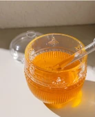 Madame Coco Abeille Kaşıklı Cam Bal Kavanozu - Şeffaf - 240 ml - 4