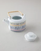 English Home Wordy Porselen Demlik 850 ml Beyaz - Lacivert - 3