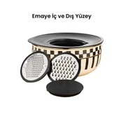 Prime Cream 5 Parça Rendeli Saklama ve Karıştırma Kabı – 24 CM - 5