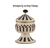 Prime Cream Ayaklı Şekerlik Emaye - 3