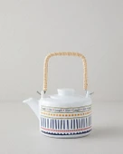 English Home Wordy Porselen Demlik 850 ml Beyaz - Lacivert - 1
