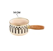 Prime Cream Emaye Ahşap Saplı Sosluk / Sütlük – 14 CM - 5