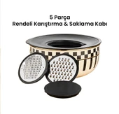 Prime Cream 5 Parça Rendeli Saklama ve Karıştırma Kabı – 24 CM - 2