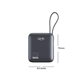 LinkTech PD22 Premium 10000 mAh 22.5W Hızlı Dahili Kablolu Powerbank - 5