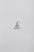 Minimal Harry Potter Ölüm Yadigarları Kolye Ucu - Antik Gümüş Kaplama - Kadın Erkek - 1
