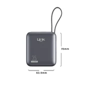 LinkTech PD35 Premium 10000 mAh 35W Süper Hızlı Dahili Kablolu Powerbank - 3