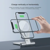Nillkin NKT11 MagStand 15W Kablosuz Şarj Cihazı Katlanır Masa Üstü Stand - 11