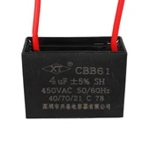 4UF 450VAC Siyah 10Cm Kablolu Kare Tip Kutupsuz Kondansatör thumbnail 1