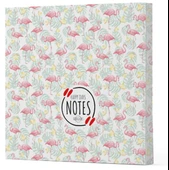 Flamingo 3 - Çizgisiz Yan Boyamalı Defter - 1