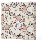 Baykuş 7 - Çizgisiz Yan Boyamalı Defter - 1