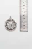 Viking Pusula Kolye (Vegvisir) - Düz Ezme İthal Zincirli Unisex Gümüş Kaplama - 60 cm thumbnail 3