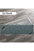 GRİ Renk Uzun Model Kötü Koku Önleyici Silikon Mat Banyo Mutfak Lavabo Balkon Gider Tıpası Kapağı thumbnail 4
