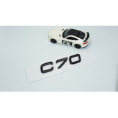 DK Tuning C70 Siyah ABS 3M 3D Bagaj Yazı Logo Volvo İle Uyumlu - 2