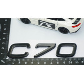 DK Tuning C70 Siyah ABS 3M 3D Bagaj Yazı Logo Volvo İle Uyumlu - 4