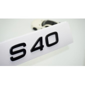 DK Tuning S40 Siyah ABS 3M 3D Bagaj Yazı Logo Volvo İle Uyumlu - 1