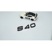 DK Tuning S40 Siyah ABS 3M 3D Bagaj Yazı Logo Volvo İle Uyumlu - 2