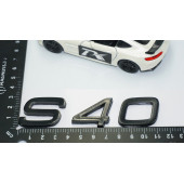 DK Tuning S40 Siyah ABS 3M 3D Bagaj Yazı Logo Volvo İle Uyumlu - 4