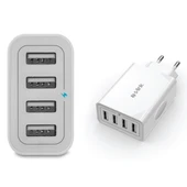 S-link Swapp SW-C8 5V 5.6A 4*USB Smart Port 2.4A Ev Şarj Adaptör thumbnail 4
