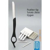 Feather Tip Jiletli Ustura 10 Yedek Jiletli Profesyonel - 2