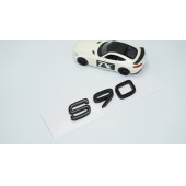 DK Tuning S90 Siyah ABS 3M 3D Bagaj Yazı Logo Volvo İle Uyumlu - 2