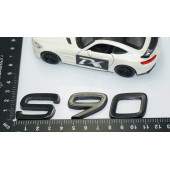 DK Tuning S90 Siyah ABS 3M 3D Bagaj Yazı Logo Volvo İle Uyumlu - 4