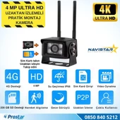 Uzaktan izlemeli 4 MP Ultra HD 4G Sim kart girişli Tak kullan Profesyonel Kamera - 1