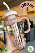 Süzgeçli Sporcu Matarası Kahverengi Detox Su Şişesi Ice Cream - 1