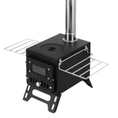 Çadır Sobası - Madfox x Woodlander - Portatif Katlanabilir - Siyah - 547308 - 1