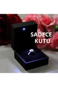 Led Işıklı Özel Alyans/tektaş Pırlanta Yüzük Kutusu Siyah - 6