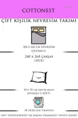 Cottonest SATEN NEVRESİM TAKIMI ÇİFT KİŞİLİK 200 X 220 PAMUKLU - 3
