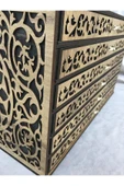 Tesbih Kutusu Kişiye Özel Takı Kutusu Tesbih Koleksiyon Kutusu Hediye Kutusu 60 Tesbihlik (karamel) - 4