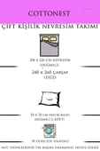 Cottonest SATEN NEVRESİM TAKIMI ÇİFT KİŞİLİK 200 X 220 PAMUKLU - 2