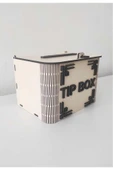Dekoratif Krem Ahşap Tip Box Kutu Bahşiş Kutusu Kumbara Tipbox - 2
