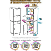 Modilayn VİO Çok Amaçlı Dolap: (40x163.4x32,5 cm) ölçülerinde, çekmeceli ve kapaklı mutfak dolabı. thumbnail 5