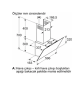 Bosch DWK64PJ70T 60 CM Duvar Tipi Davlumbaz Gri thumbnail 6