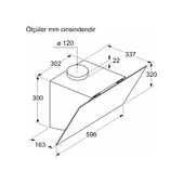 Bosch DWK64PJ60T 60 CM Duvar Tipi Davlumbaz Siyah thumbnail 7