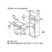Bosch HUA736EN0T 76 L Buhar Destekli Ankastre Fırın thumbnail 6
