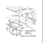 Bosch HUA736EN0T 76 L Buhar Destekli Ankastre Fırın thumbnail 3