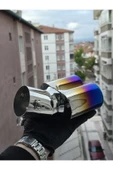 İB GLOBAL Yanık Egzoz Ucu Krom Çift Çıkış Egzoz Kafası thumbnail 2