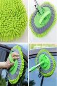 İB GLOBAL Araba Yıkama Fırçası Paspas Temizleme Aleti UzunSaplı Yıkama Mikrofiber Boyaya Zarar Vermez Çiziksiz - 3