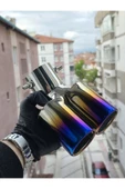 İB GLOBAL Yanık Egzoz Ucu Krom Çift Çıkış Egzoz Kafası thumbnail 3