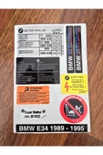 İB GLOBAL BMW E34 ORJİNAL ETİKET TAKIMI 1989-1995 E34 E 34 ETİKET thumbnail 3