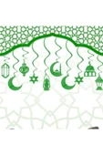 İB GLOBAL RAMAZAN TAVAN SÜSÜ 10'LU METALİZE YEŞİL - 1
