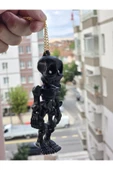 İB GLOBAL Siyah İskelet Ayna Süsü Gold Zincir thumbnail 4