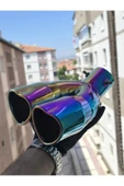 İB GLOBAL Kalpli Çıkış Komple Yanık Egzoz Ucu Çift Çıkış A++ Kalite Egzoz Kafası - 4