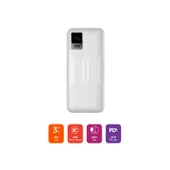 Polosmart PSM130 Taşınabilir 20W PD Çıkışı Dijital Göstergeli Şarj Cihazı Powerbank 10.000 mAh Beyaz - 4