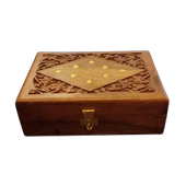 El Yapımı Pirinç Kakma Hint Işi Desenli Takı Kutusu - 2