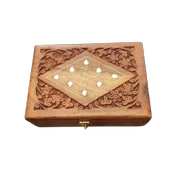 El Yapımı Pirinç Kakma Hint Işi Desenli Takı Kutusu - 3