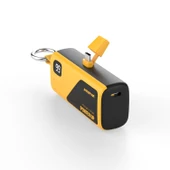 Polosmart PSM132 Taşınabilir Dijital Göstergeli 20W PD Çıkışlı Şarj Cihazı Powerbank 5.000 mAh Sarı - 1