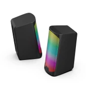 Polosmart PGS403 Kablolu Rainbow Led Aydınlatmalı Gaming Hoparlör Speaker Siyah - 4